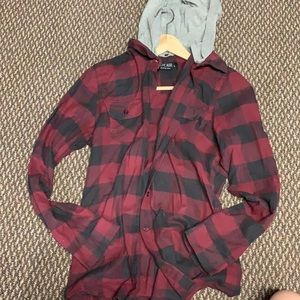 Hooded flannel